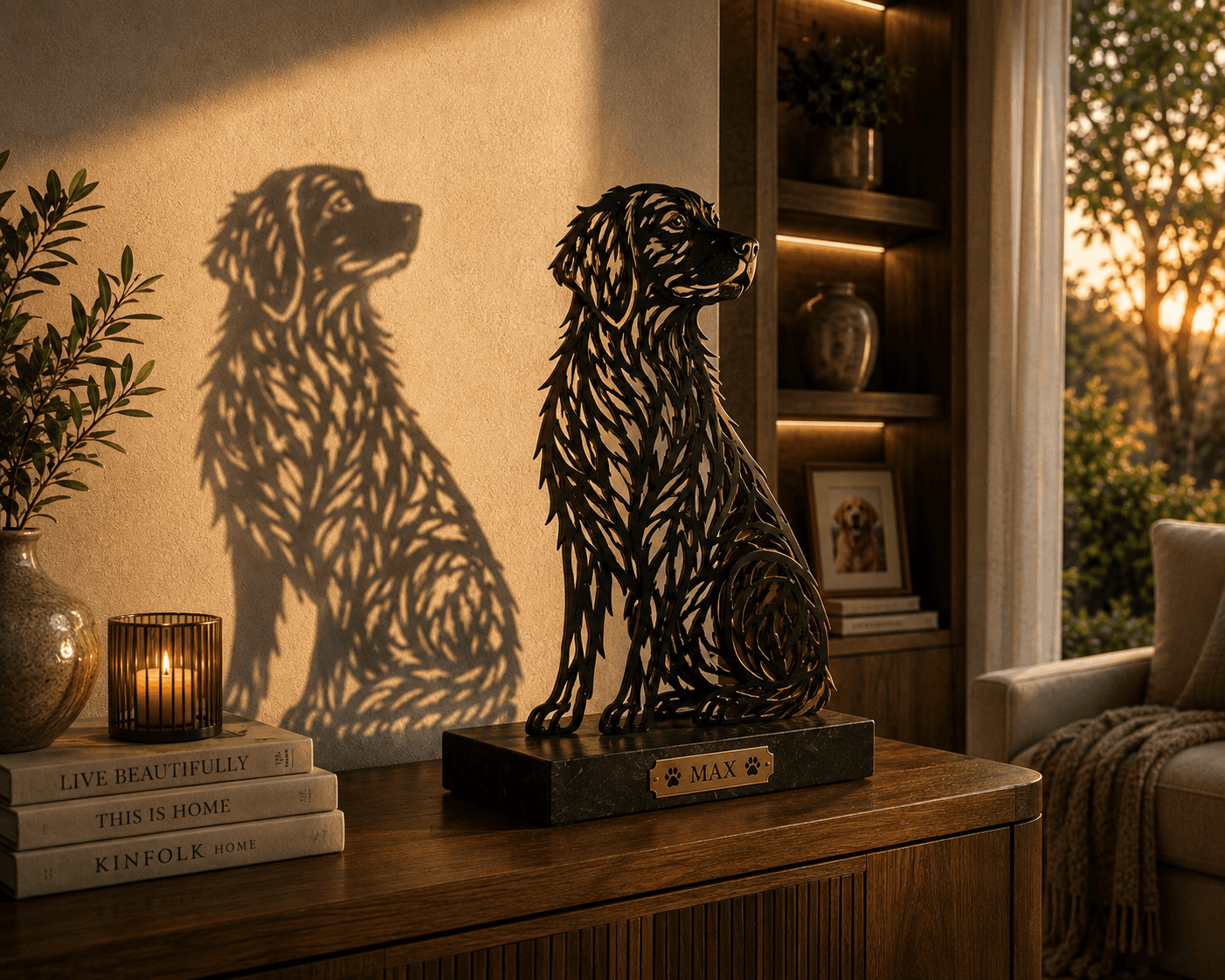 Wagly Shadow Garden، قطعة منحوتة تُظهر حضورًا ثانيًا في الظل